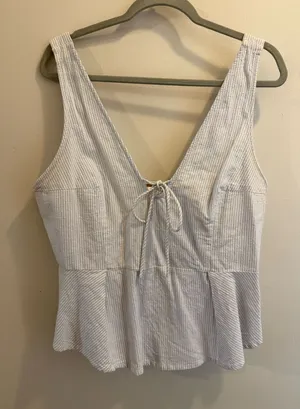 Free People Peplum Tank Top Striped thumbnail 1