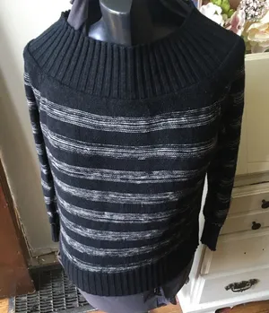 Billabong striped Goblincore cropped sweater thumbnail 1