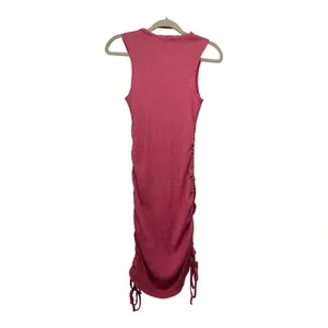 Garage Pink Side Scrunch Body con tank top mini dress // size small thumbnail 8