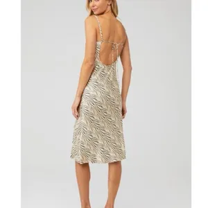 For Love & Lemons Joselyn Slip Midi Dress in Zebra Tiger Print size Small $135 thumbnail 2