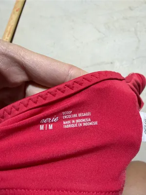 Aerie scoop Ruffled Strap swim bikini top medium thumbnail 4
