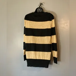 Art & Soul black and gold striped lightweight sweater thumbnail 5