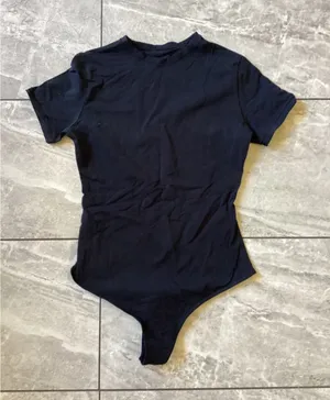 Quince NWOT Womens Organic Cotton Short Sleeve Bodysuit Black Size M CMSL001 thumbnail 1