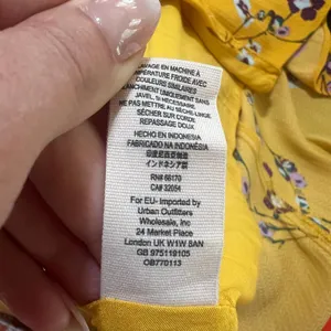 Free People FP Yellow Lost in You Floral Midi Dress XS thumbnail 9