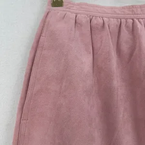 Vintage Blassport Bill Blass Ultrasuede Skirt 10 Pink A Line Midi 70s 80s Retro thumbnail 3