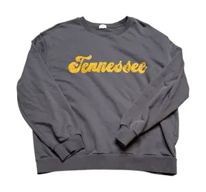 👕 Tennessee Graphic‎ Sweatshirt Gray Yellow Large 👕 thumbnail 1