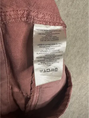 Anthro Pilcro Pink Beach Cargo Linen Blend Wide Leg Women’s 26 thumbnail 8