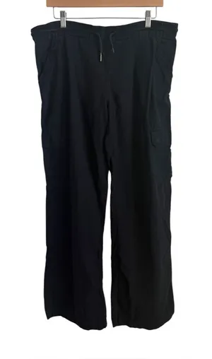 PACT Organic Cotton Hemp Cargo Wide Leg Pants Black Size Medium thumbnail 1