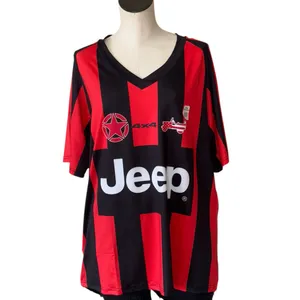 NWOT JEEP Wrangler 4X4 Red Black Striped Jersey Top Large thumbnail 3