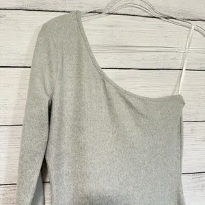 REVOLVE Superdown Mila One Shoulder Gray Dress Sweater‎ Knit Mini Bodycon Small thumbnail 6