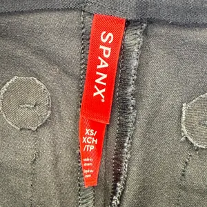 Spanx The Perfect Pant Hi-Rise Flare Black Ponte Pull‎ On Trousers XS NWT thumbnail 2