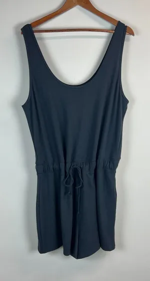 Abercrombie & Fitch Romper Womens‎ XLT Black Elastic Drawstring Waist Shorts A&F thumbnail 1
