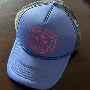 NWT Billabong Coastal Society Purple Gray Mesh Trucker Cap Hat Rope Snapback thumbnail 1