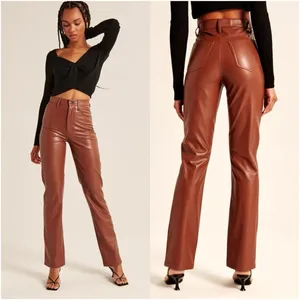 Abercrombie Vegan Leather 90s Straight Pants thumbnail 2
