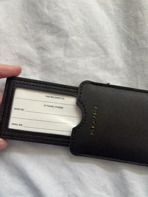 Brown Leather Luggage Tag thumbnail 3
