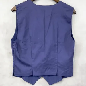 Vtg Willow Ridge Vest Women Medium Purple Embroidered Beaded Cotton Boho‎ Indie thumbnail 4