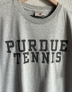 Steve & Barry's Purdue Tennis Gray Basic Warm-up Tee thumbnail 2
