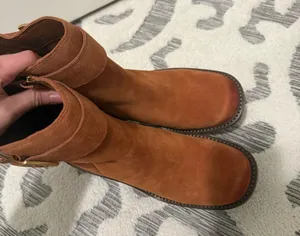 Bembonie Bootie in Warm Caramel Suede Size 9.5 NEW thumbnail 3