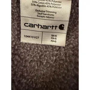 Carhartt‎ Womens Brown Crewneck Sweatshirt Logo Sleeve Pullover 104410 V27 Small thumbnail 5