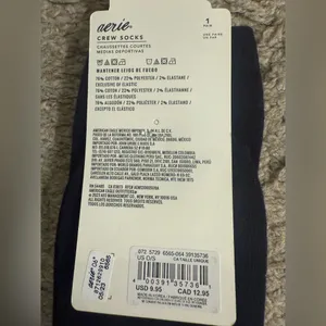 Aerie Black New York NYC Block Letter Graphic Real Soft® Crew Socks thumbnail 5