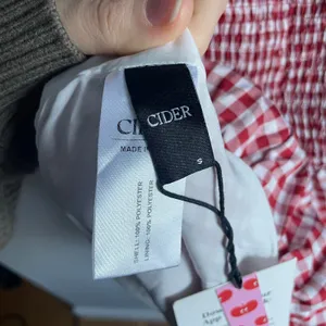 Cider‎ Red White Gingham Checkered Mini Dress Picnic Bubble Ruched NWT sz Small thumbnail 5
