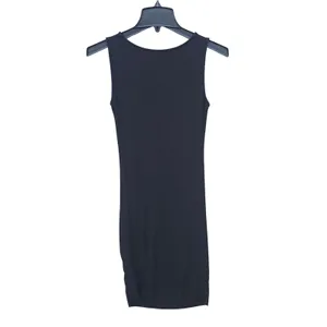 Seraphine Black Ruched Side‎ Maternity Bodycon Midi Dress Sleeveless Small thumbnail 3