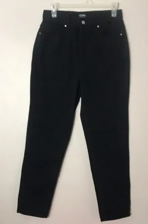 Playboy by pac-sun black button fly high waisted denim jeans size 27 cute‎ thumbnail 1
