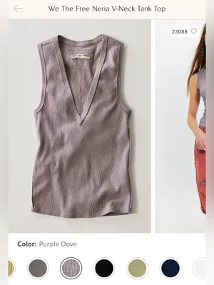 NWOT Free People We The Free Neria Tank - purple dove - XS thumbnail 8