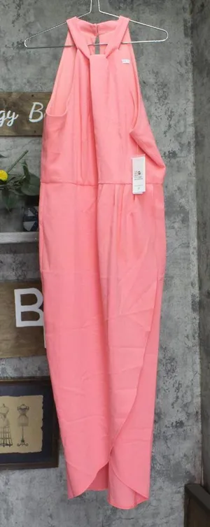 Julia Jordan Womens Knot-Neck Midi Halter Dress JJ38691 Melon Pink 14 thumbnail 1