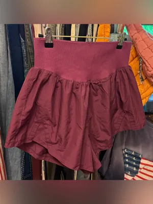 NWOT Free People FP Movement Carpe Diem Shorts - Deep Mulberry - Large thumbnail 7
