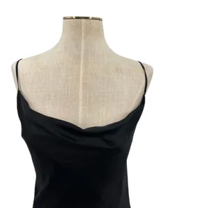 Aritzia‎ Wilfred Only Ruched Slip Dress Mini Sleeveless Black Size Small thumbnail 4