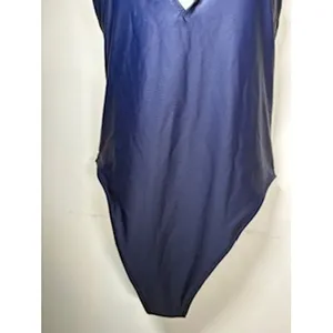 Aerie One Piece Swimsuit Medium Navy Blue Plunging Halter Neck‎ Open Back Swim thumbnail 4