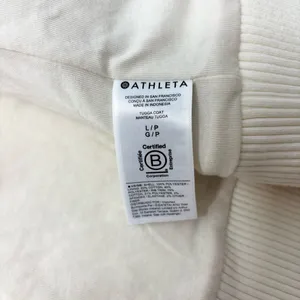 Athleta Tugga long sherpa jacket in a‎ natural/cream color Size L thumbnail 14
