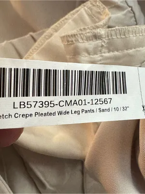 Quince Stretch Crepe Pleated Wide Leg Pants Cream (Sand) Size 10 Trousers thumbnail 6