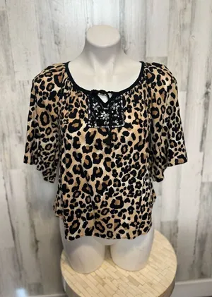 Cheetah blouse Tan thumbnail 1