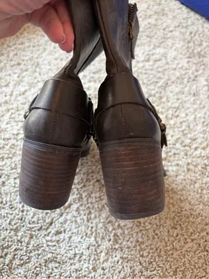 Franco Sarto Benton Moto Harness Leather Ankle Boots 9M Boho Western thumbnail 4