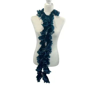 Source Unknown Scarf crochet sparkling blue thumbnail 3