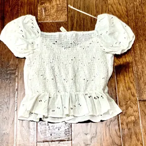 Hello Miss White lace top S NWOT thumbnail 2