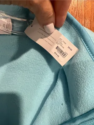 Lane Bryant Light Blue Quarter-Zip Fleece Pullover thumbnail 7