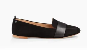 Ugg Black Jonette Suede Leather Flats 6 Almond Toe *No Box* thumbnail 1