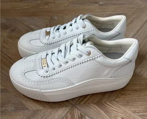 Dr. Scholl's x Favorite Daughter Platform Sneakers White Leather Size 9 thumbnail 1