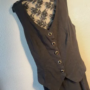 Vintage 80’s 90’s Black Lace-Up Jumpsuit‎ with Relaxed Fit sz 10 Carol Anderson thumbnail 15