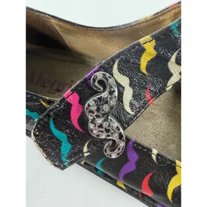 Alegria Paloma Mustache Leather Mary Jane Clogs Black Multi PAL-222 Size 39 thumbnail 8