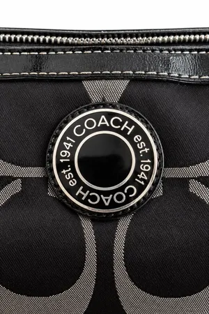 Coach Signature Black & Silver Jacquard Tote Bag – Style F20429 thumbnail 5