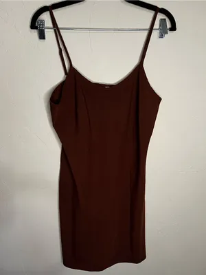 Nanette Lepore Chocolate Brown Slip Sexy Going Out Semi-Sheer Mini Dress thumbnail 2