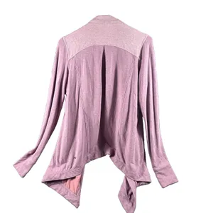 Lululemon Coast Wrap Heathered Mod Rose 8 Funnel Neck Jacket Button Cocoon thumbnail 8