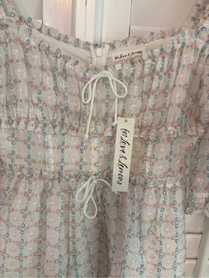 For Love And Lemons Libby White Eyelet Mini Dress Size Medium thumbnail 4