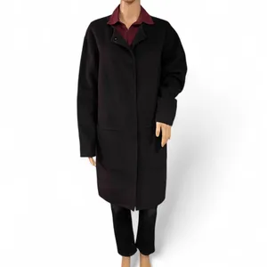 Thakoon Collective Black Wool Coat Size 8 Herringbone Design Dressy Wool EUC thumbnail 2