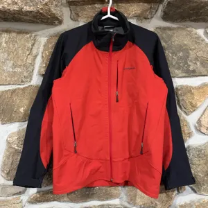 Patagonia Red/Black Two Tone  Zip Up Coat Jacket Windshield Jacket thumbnail 1