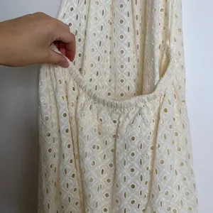 Vitamin A Off White Halter Top Maxi Cover Up Eyelet Swim Dress Womens Medium thumbnail 6